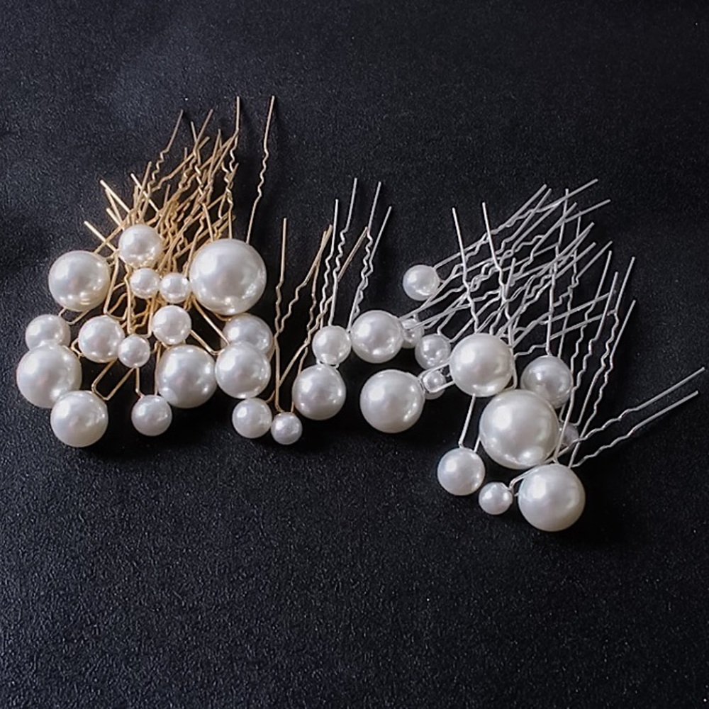 ⚜️𝟯𝟬%𝗢𝗙𝗙 𝗯𝘂𝗻𝗱𝗹𝗲𝘀 𝟯+⚜️ NEW 18 Large Pearl Hairpins Set - Picture 6 of 9